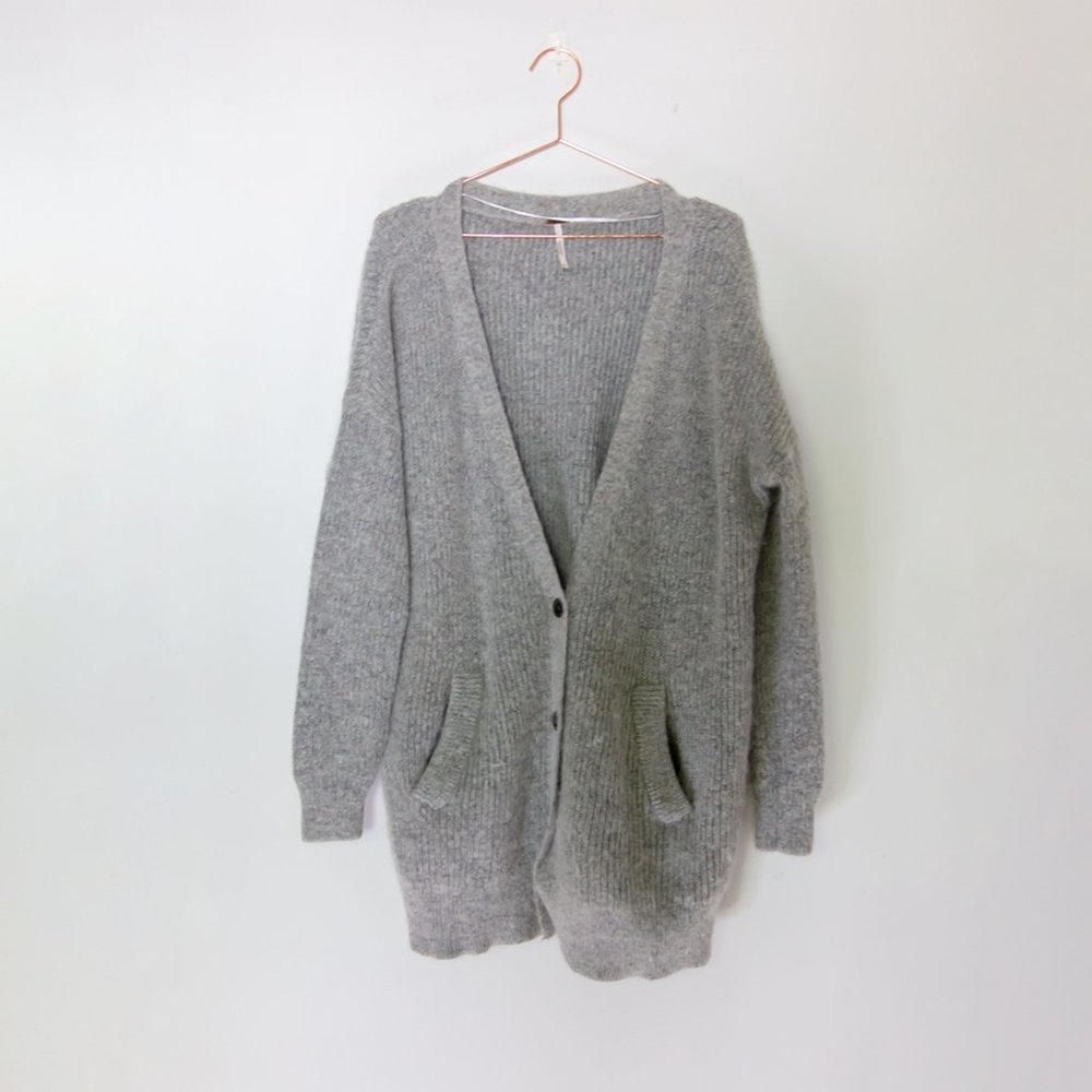 Free People Ultra Fuzzy Knitted Cardigan